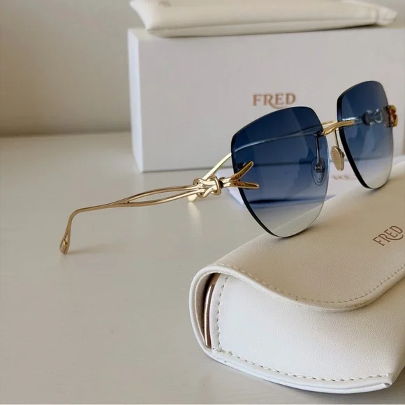 New! Fred Blue Gradient Sunglasses, FG40058U 30W, Authentic - Picture 3 of 14
